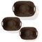 Casafield Set of 3 Multipurpose Boat Baskets with Handles, Woven Water Hyacinth Storage Organizers for Throw Blankets, Bedroom, Living Room, Laundry